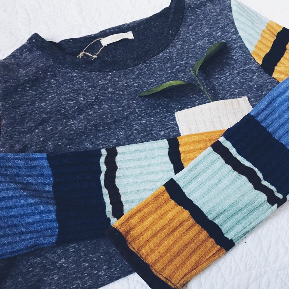 Striped long sleeve ribbed top - Picture 7 of 7